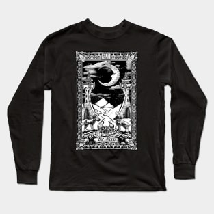 The Moon Tarot Occult Magic Long Sleeve T-Shirt